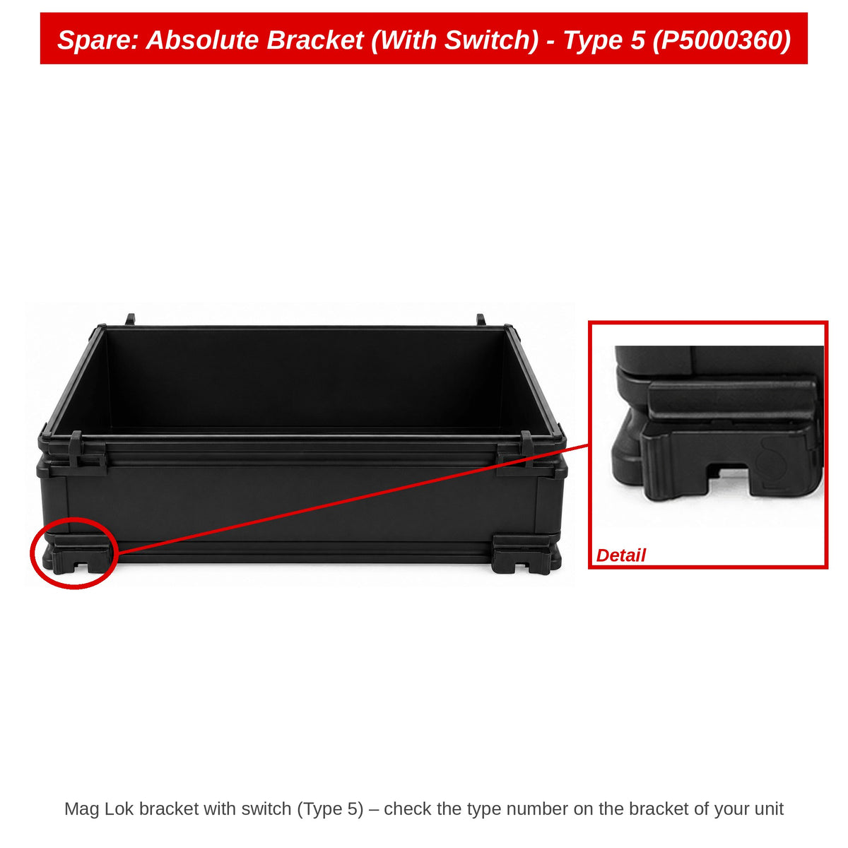 Spare: Absolute Bracket (With Switch) - Type 5 (P5000360)