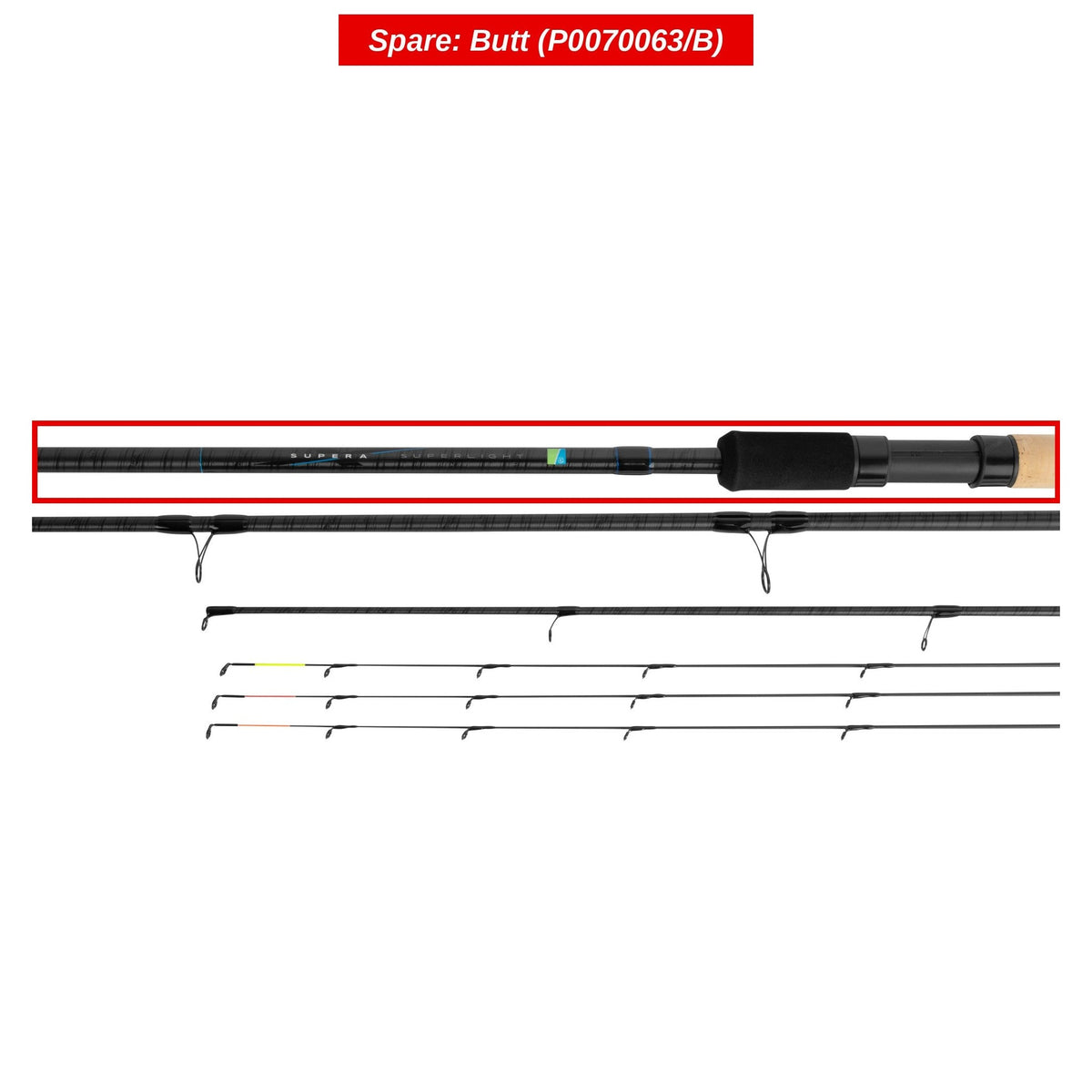 Supera X Superlight Rods – Rutenteile für Feeder- und Waggler-Ruten (auf Bestellung)