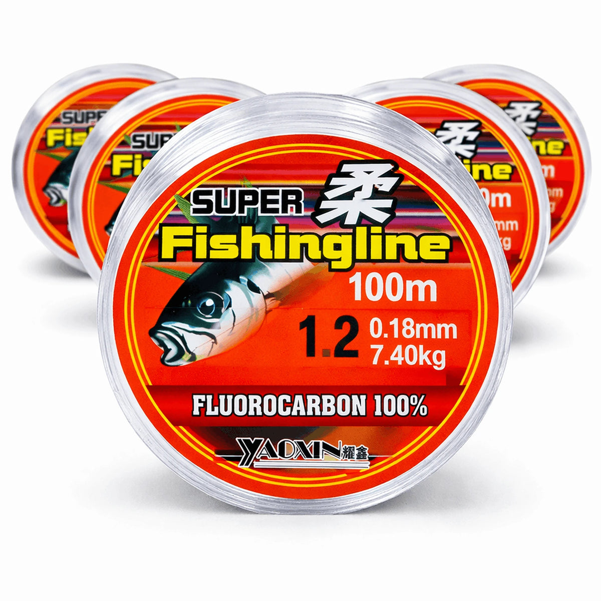 Super Fishing Line fluorocarbon vislijn assortiment van 100 meter