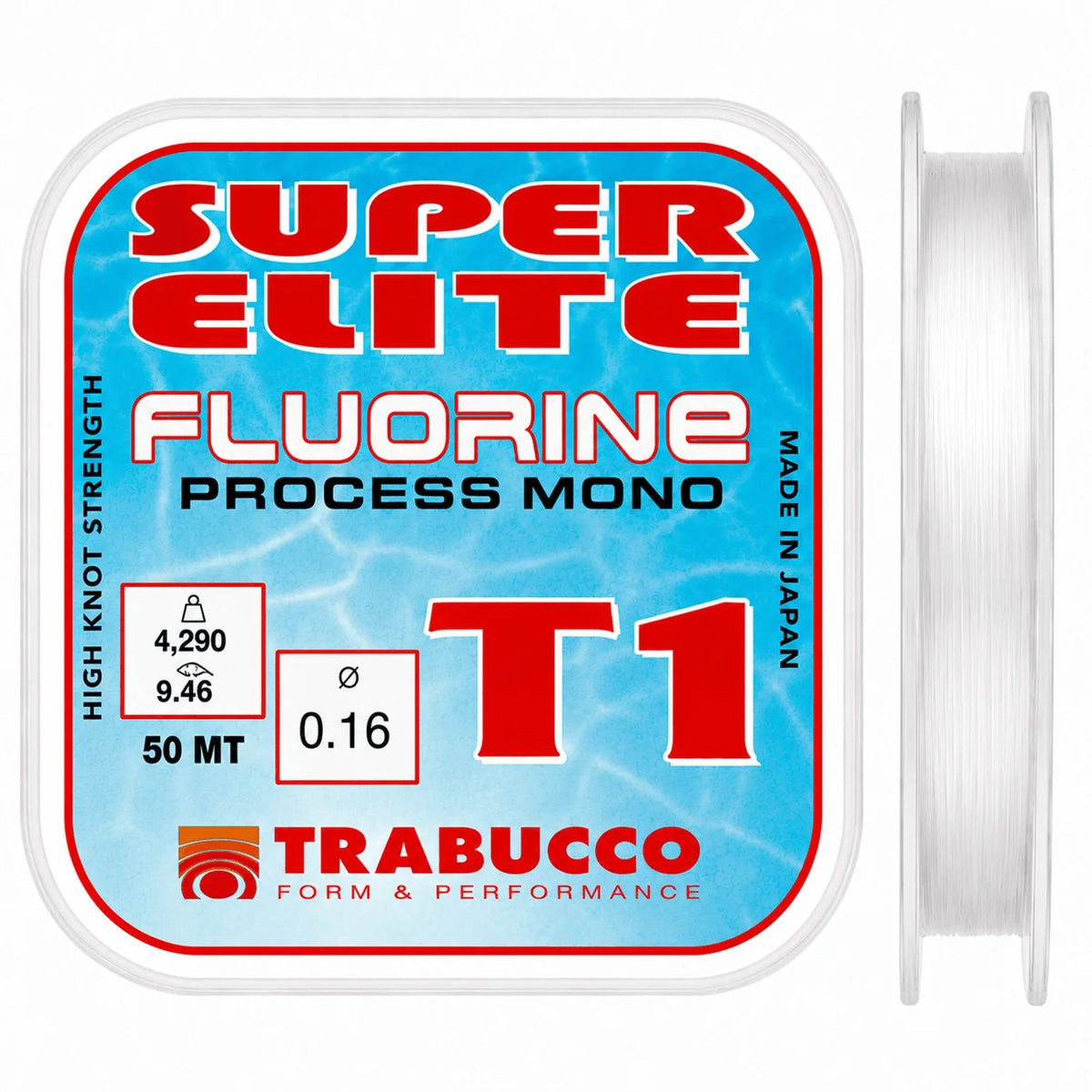 Trabucco T1 Super Elite Fluorine 50 m – nylon vislijn van 0,16 mm