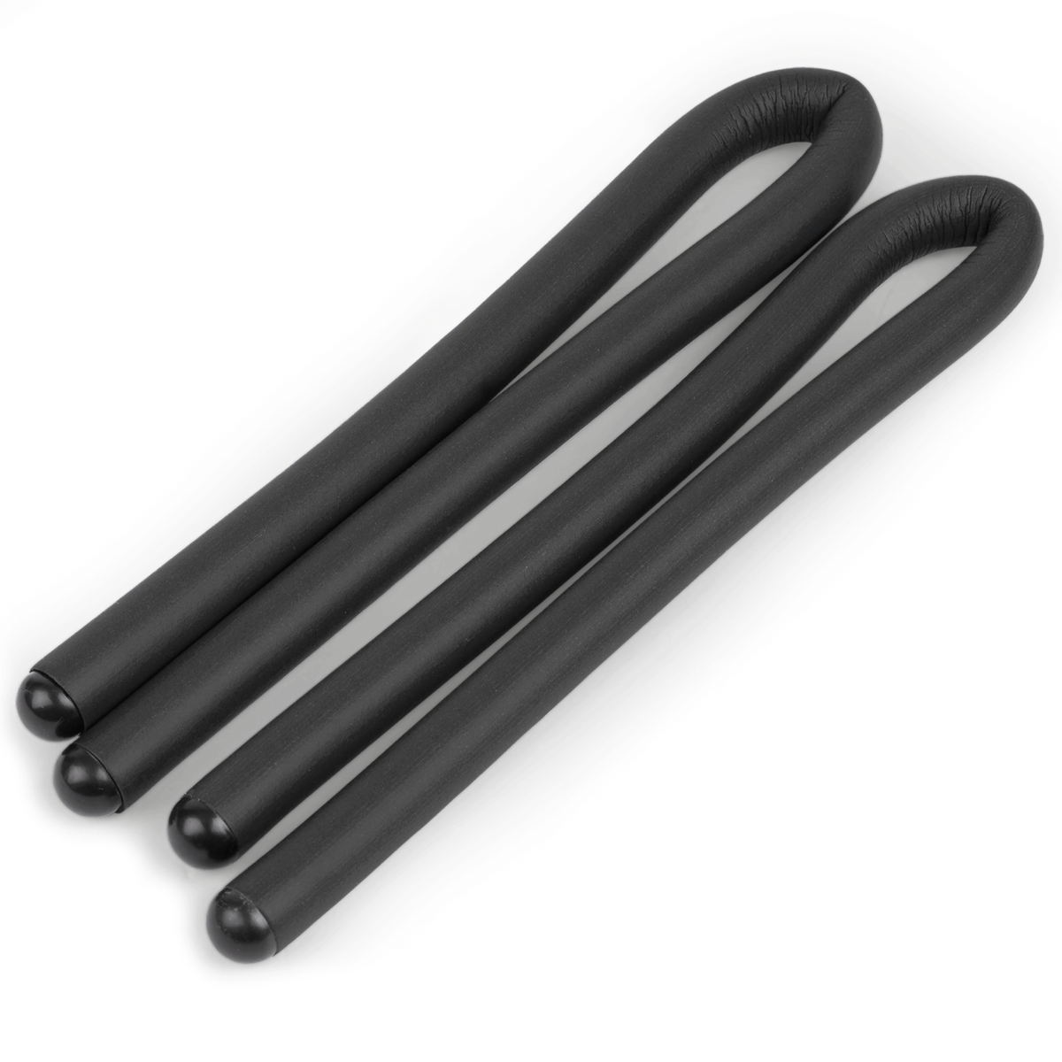 Zebco Trophy Rod Wraps 43cm – twee zwarte dubbelgevouwen hengelbanden met afgeronde eindkappen