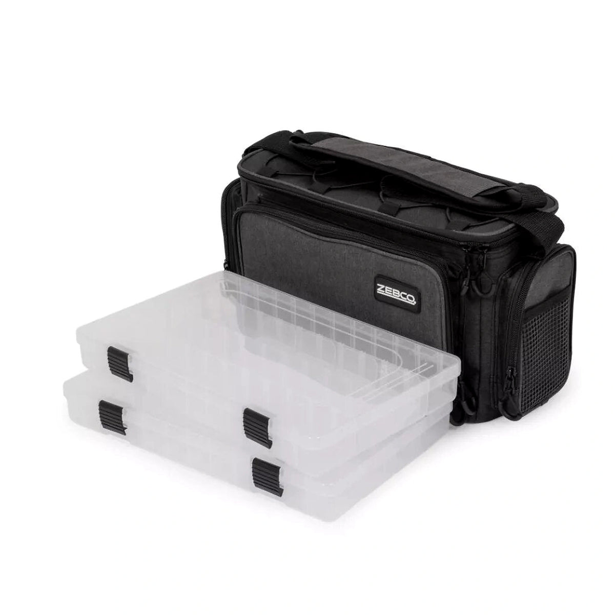 Zebco Trophy System Carryall Two Box Medium 12,5L draagtas met twee transparante opbergboxen