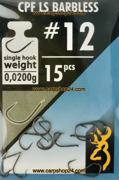 Browning Sphere CPF LS Barbless Haak Weerhaakloos Met Bled 12 4612012