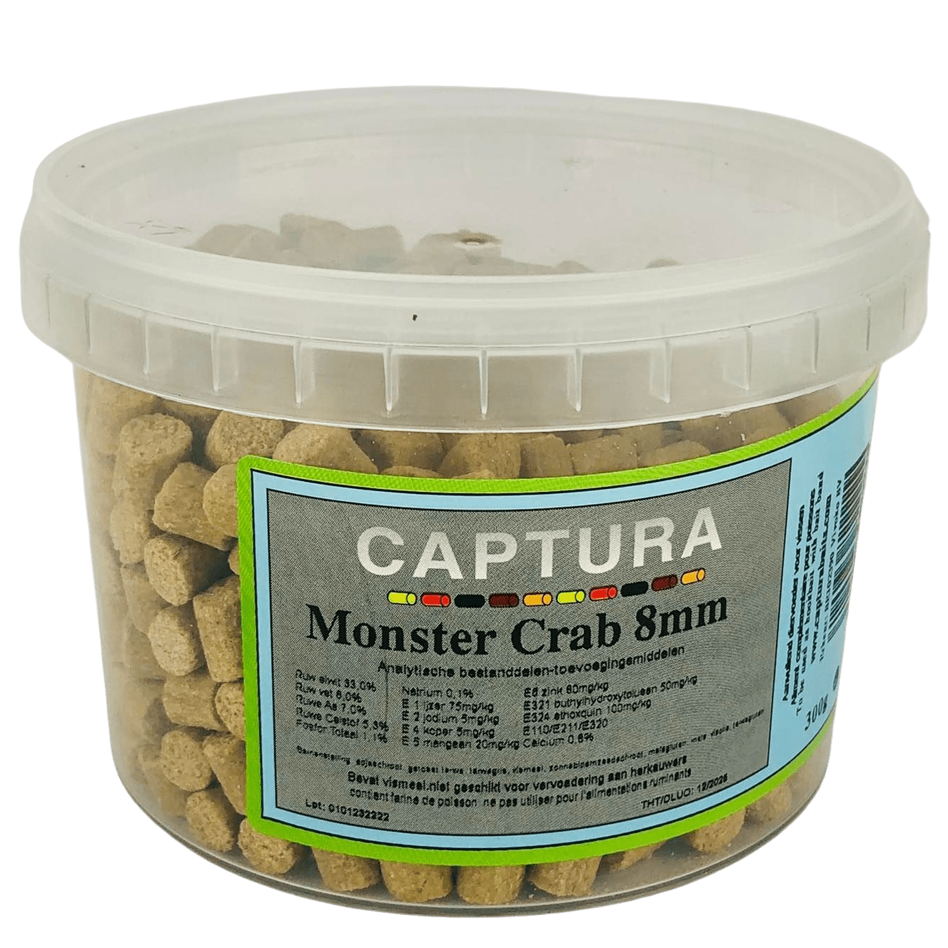 captura baits flavoured pellets monster crab 300g 8mm