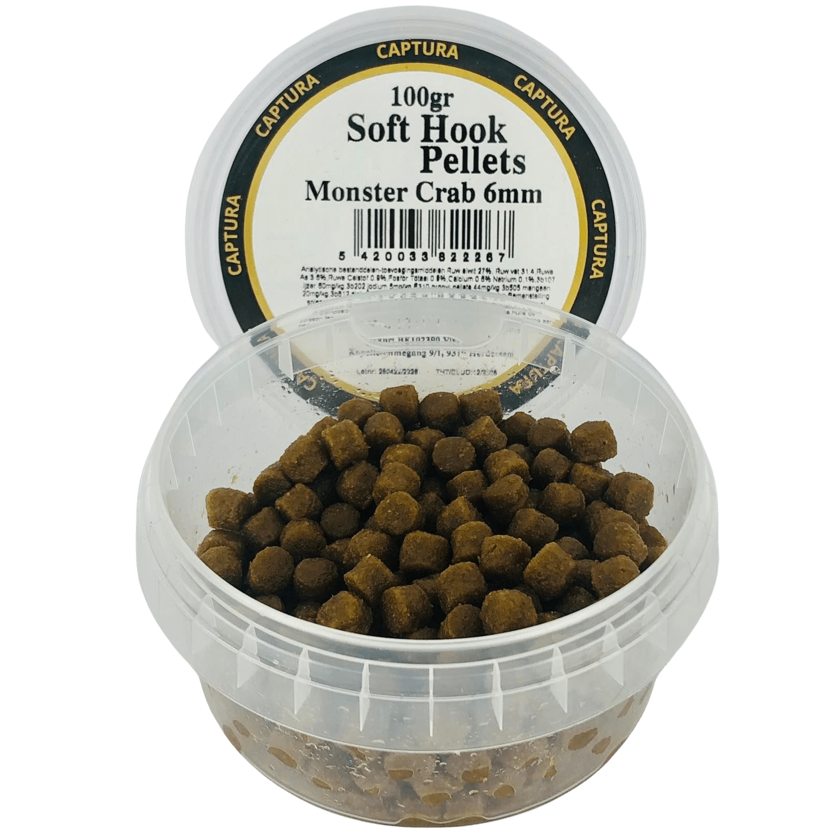 captura baits soft hook pellets monster crab 6mm