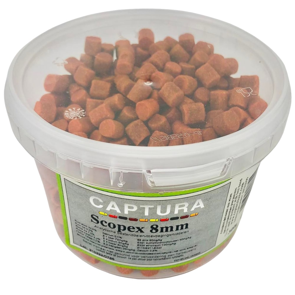 captura flavoured pellets 300g bait band scopex
