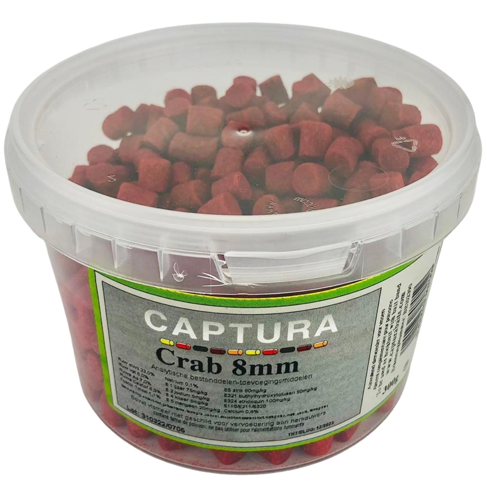 captura flavoured pellets 300g bait band crab krab
