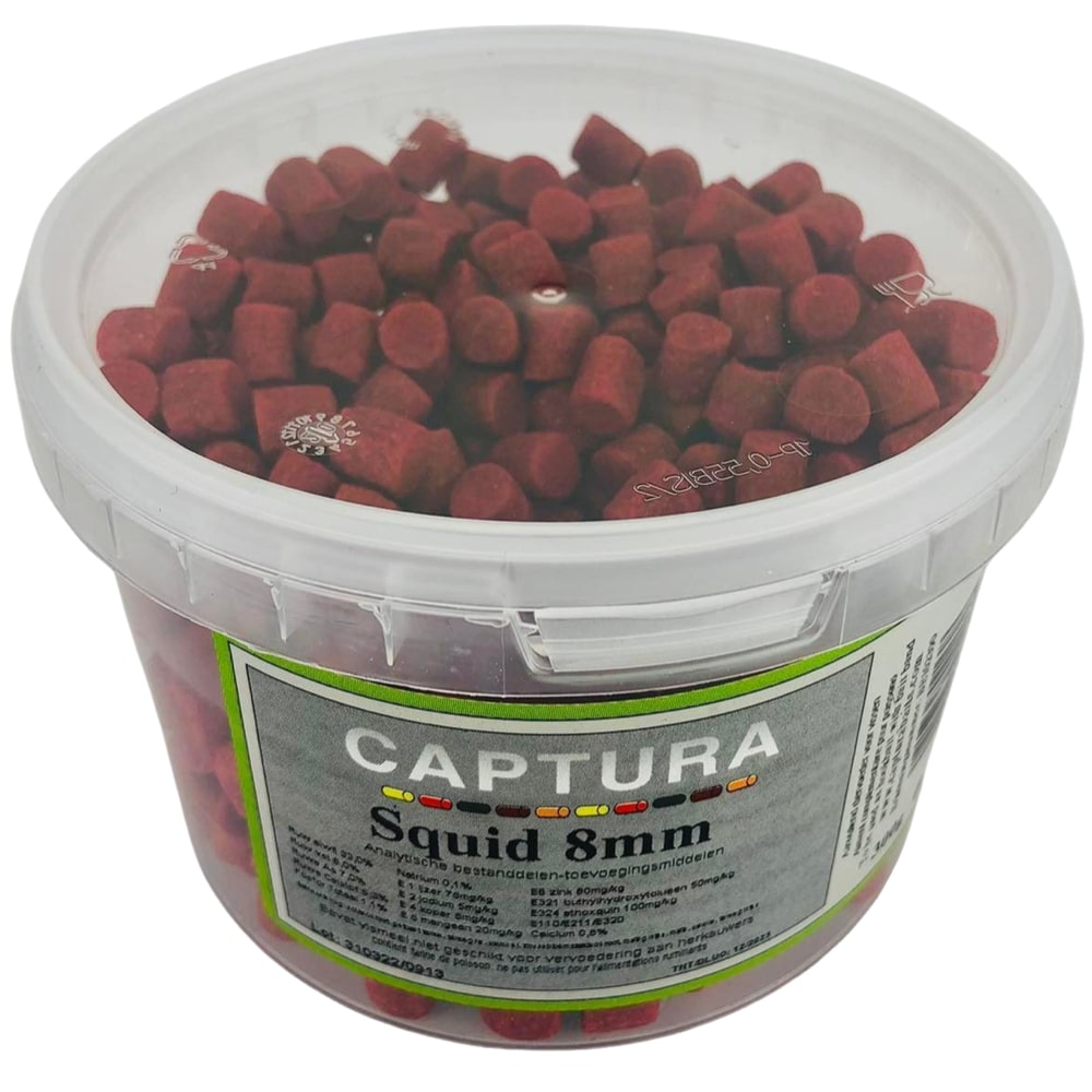 captura flavoured pellets 300g bait band squid inktvis octopus