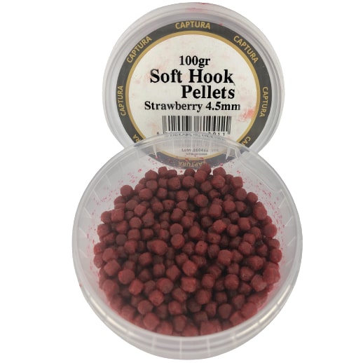 Captura Soft hook pellets strawberry 4mm