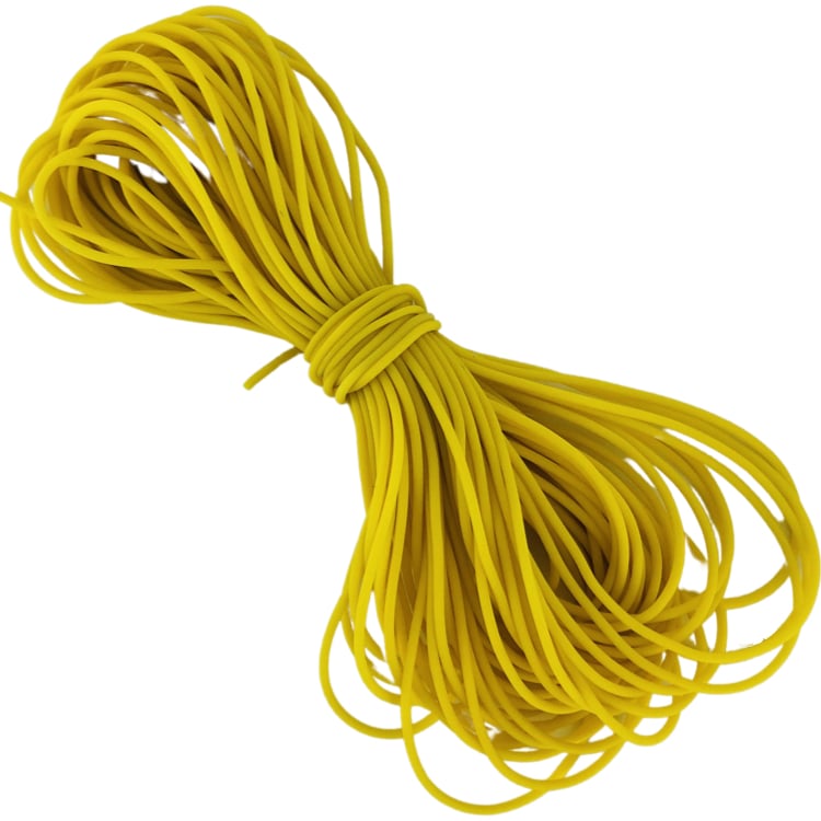 Carpshop24 Volle Elastiek 1mm Geel 12m