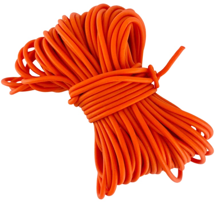 Carpshop24 Volle Elastiek 2mm Oranje 12m