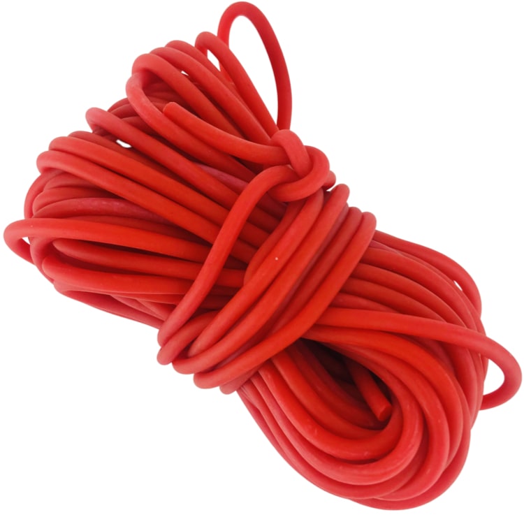Carpshop24 Volle Elastiek 3mm Rood 12m