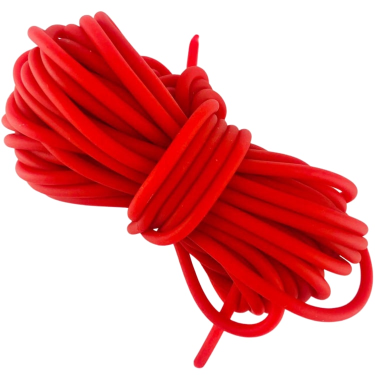 Carpshop24 Volle Elastiek 3mm Rood 6m