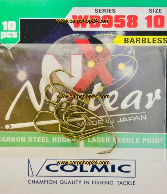Colmic Nuclear WB958 Hooks Bronze Brons Haak Weerhaakloos Nr AMXA10