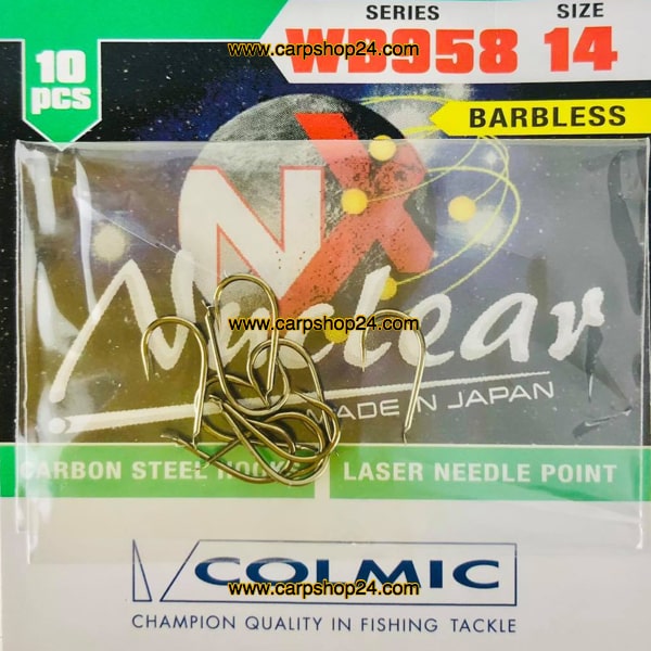 Colmic Nuclear WB958 Hooks Bronze Brons Haak Weerhaakloos Nr AMXA14