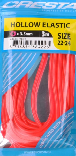 Cresta Hollow Elastic Holle Elastiek 3.5mm Roze 4724-411