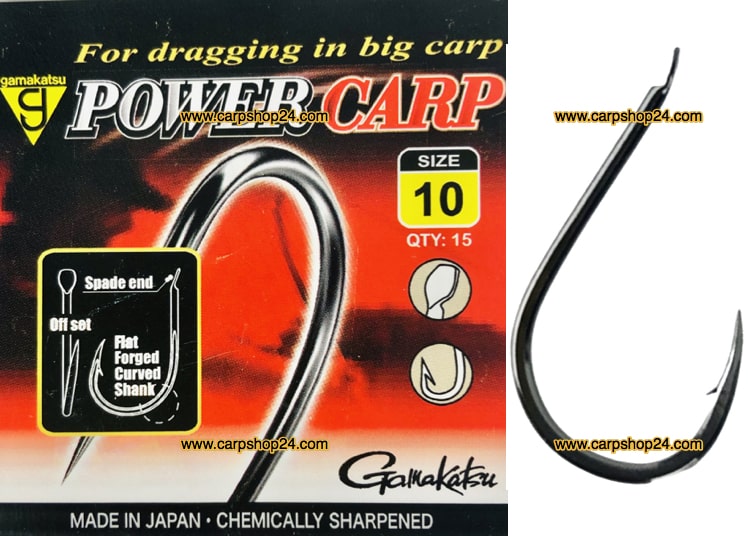 Gamakatsu Power Carp Spade End Barbed Haak Bled Weerhaak