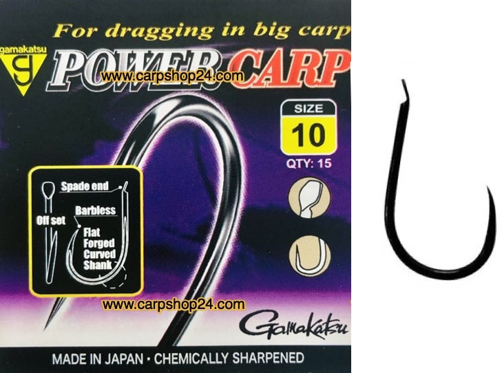 Gamakatsu Power Carp Spade end barbless haak bled weerhaakloos