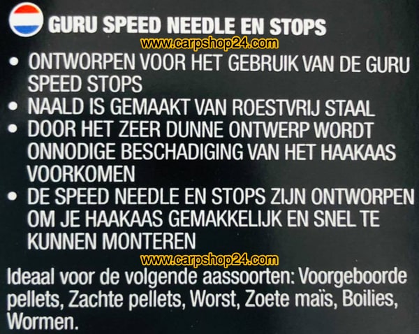 Guru Speed Needle And Stops GSSN