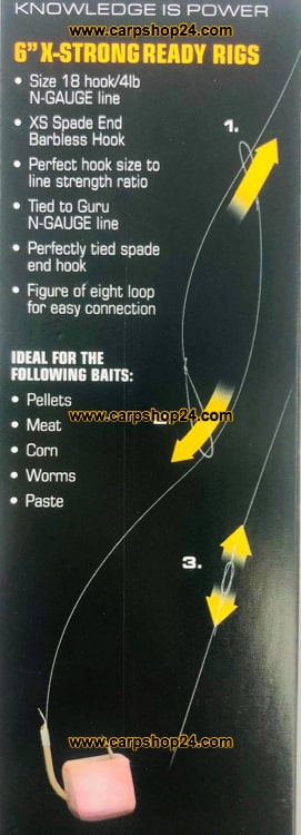 Guru 6" X-Strong Ready Rigs 15cm Onderlijnen