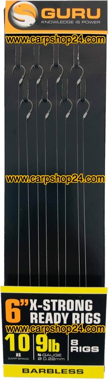 Guru 6" X-Strong Ready Rigs 15cm Onderlijnen Size 10 0.22mm GRR065