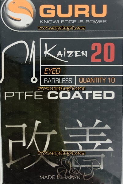 Guru Kaizen Eyed Barbless Weerhaakloos Haak 20 GKE20
