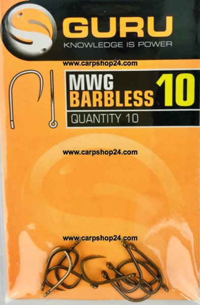 Guru MWG Barbless Weerhaakloos Oog Haak 10 GMW10