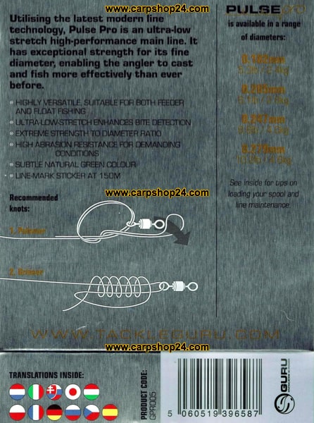 Guru Pulse Pro Reel Line Nylon