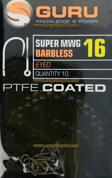 Guru Super MWG Barbless Eyed Weerhaakloos Haak 16 GSMW16