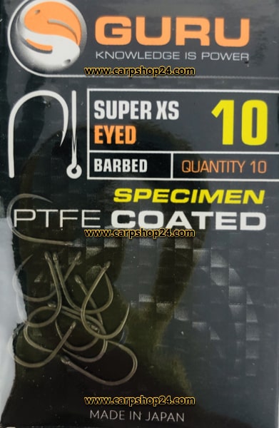 Guru Super XS Eyed Barbed Weerhaak Oog Haak 10 GXSEB10