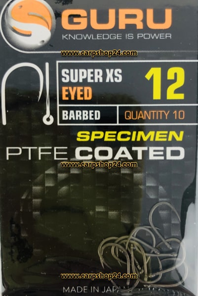 Guru Super XS Eyed Barbed Weerhaak Oog Haak 12 GXSEB12