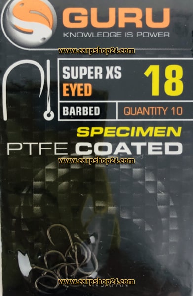 Guru Super XS Eyed Barbed Weerhaak Oog Haak 18 GXSEB18