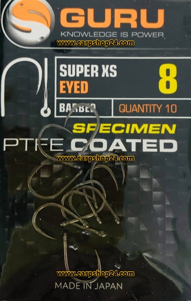 Guru Super XS Eyed Barbed Weerhaak Oog Haak 8 GXSEB08