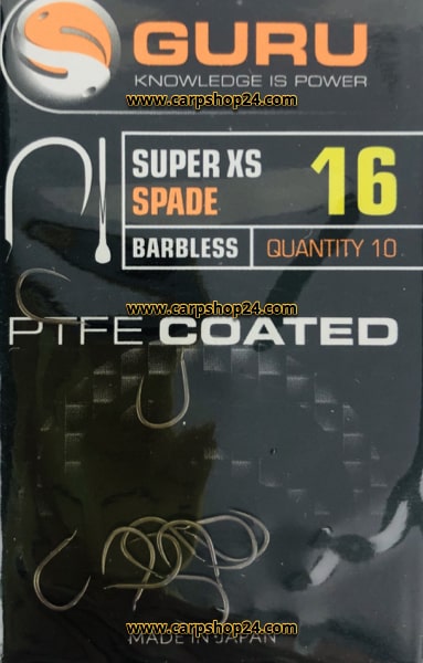 Guru Super XS Spade Barbless Weerhaakloos Haak 16 GSXS16
