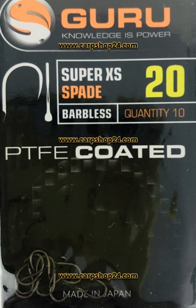 Guru Super XS Spade Barbless Weerhaakloos Haak 20 GSXS20