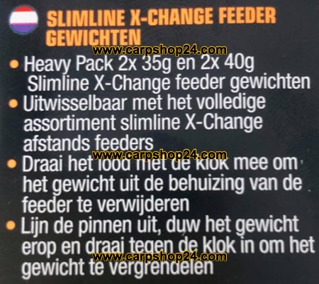 Guru X-Change Feeder Weights Slimline Feedergewichten