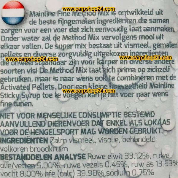 Mainline Match Fine Method Mix 1kg Grondvoer MM2901