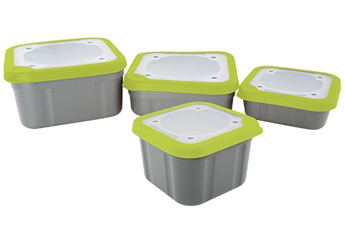 Matrix bait boxes lime green solid top aasdozen aasboxen