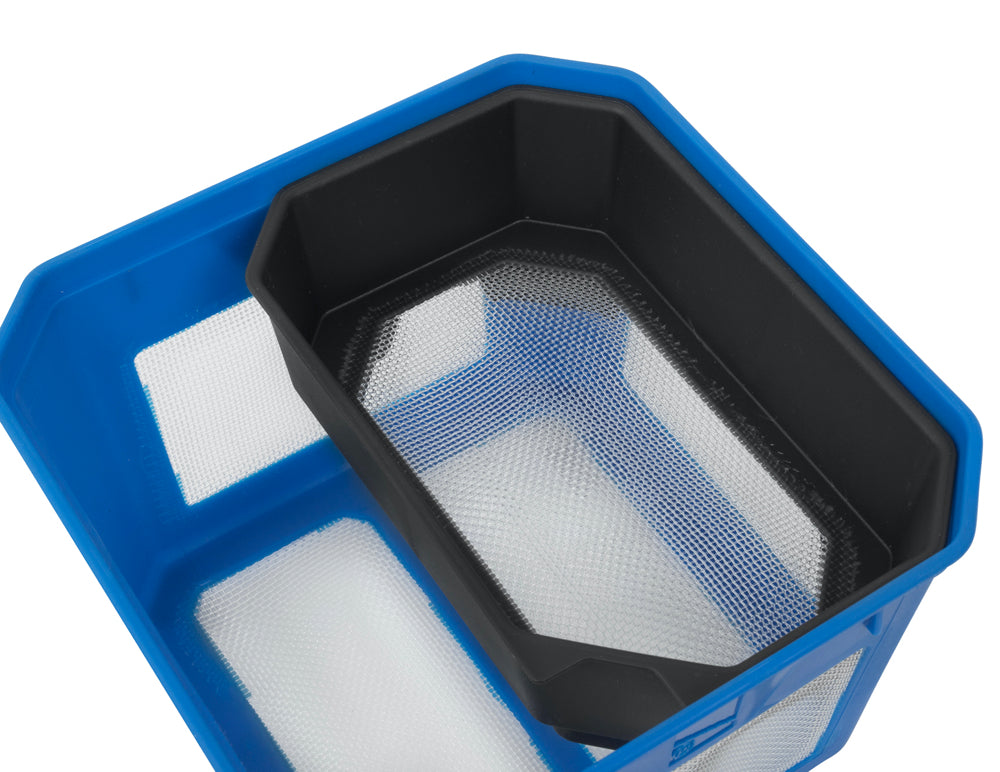 preston bait tubs blauw aasbak madendoos 3 pint ventamesh tub