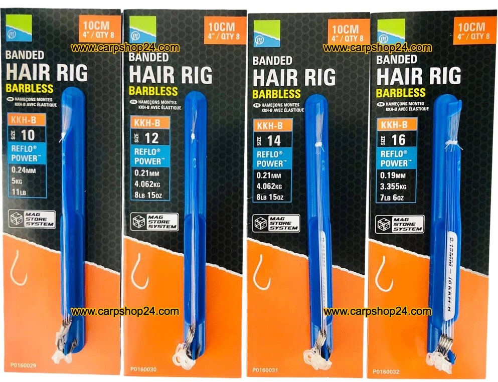 Preston KKH-B Banded Hair Rig Barbless onderlijnen