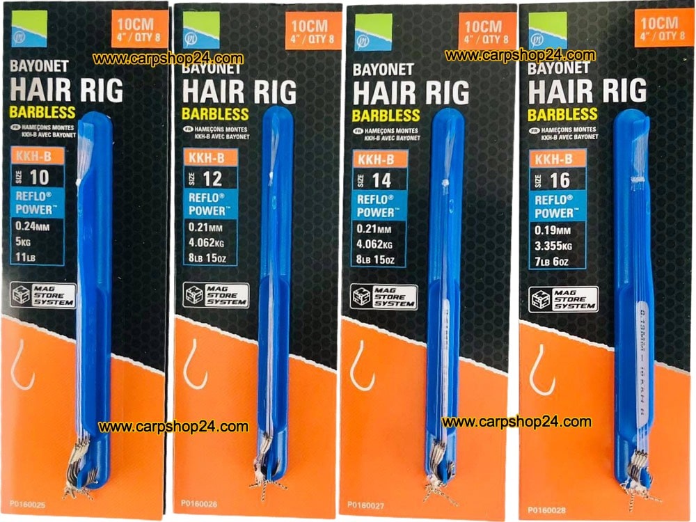 Preston KKH-B Bayonet Hair Rig Barbless Onderlijnen