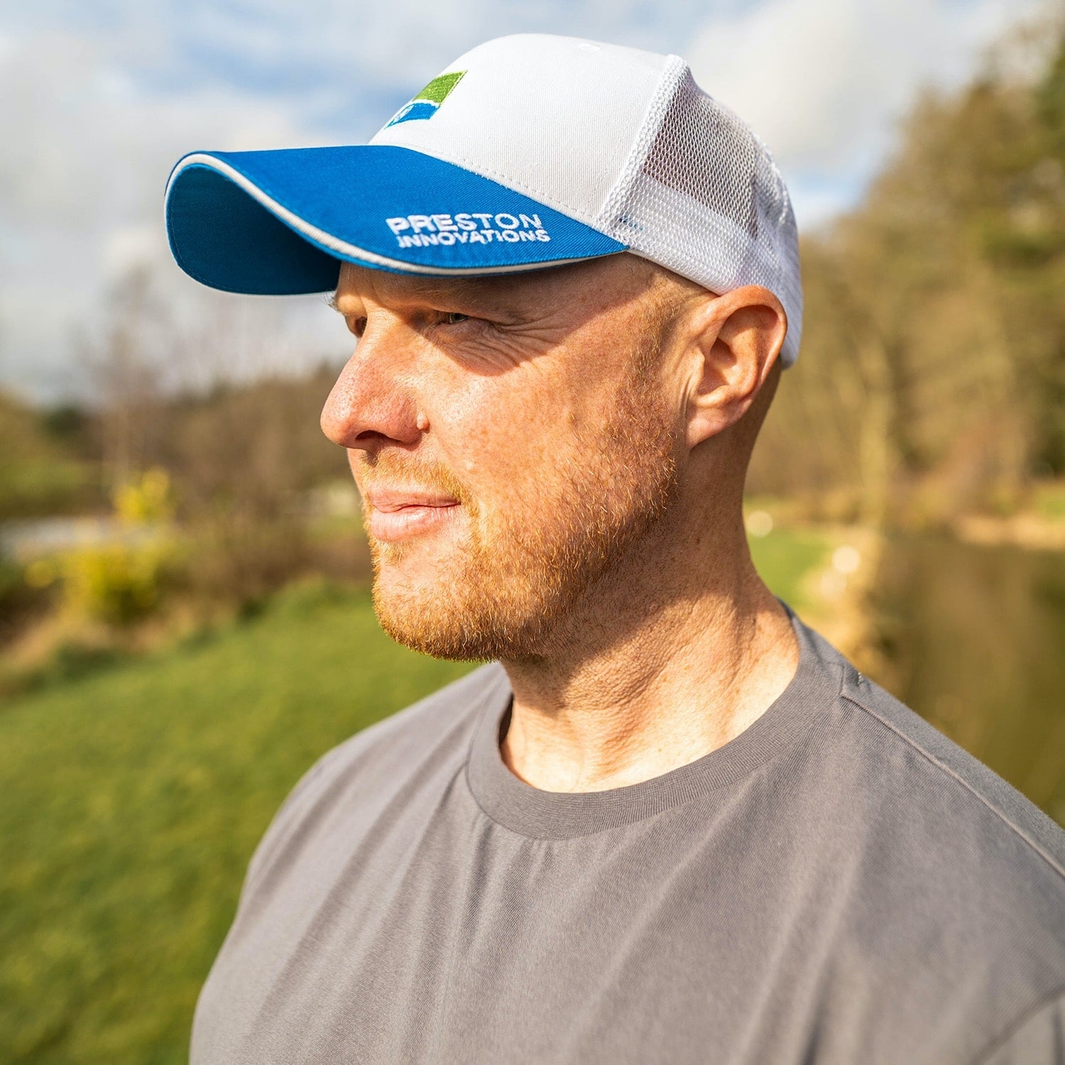 Preston white mesh cap P0200381 pet