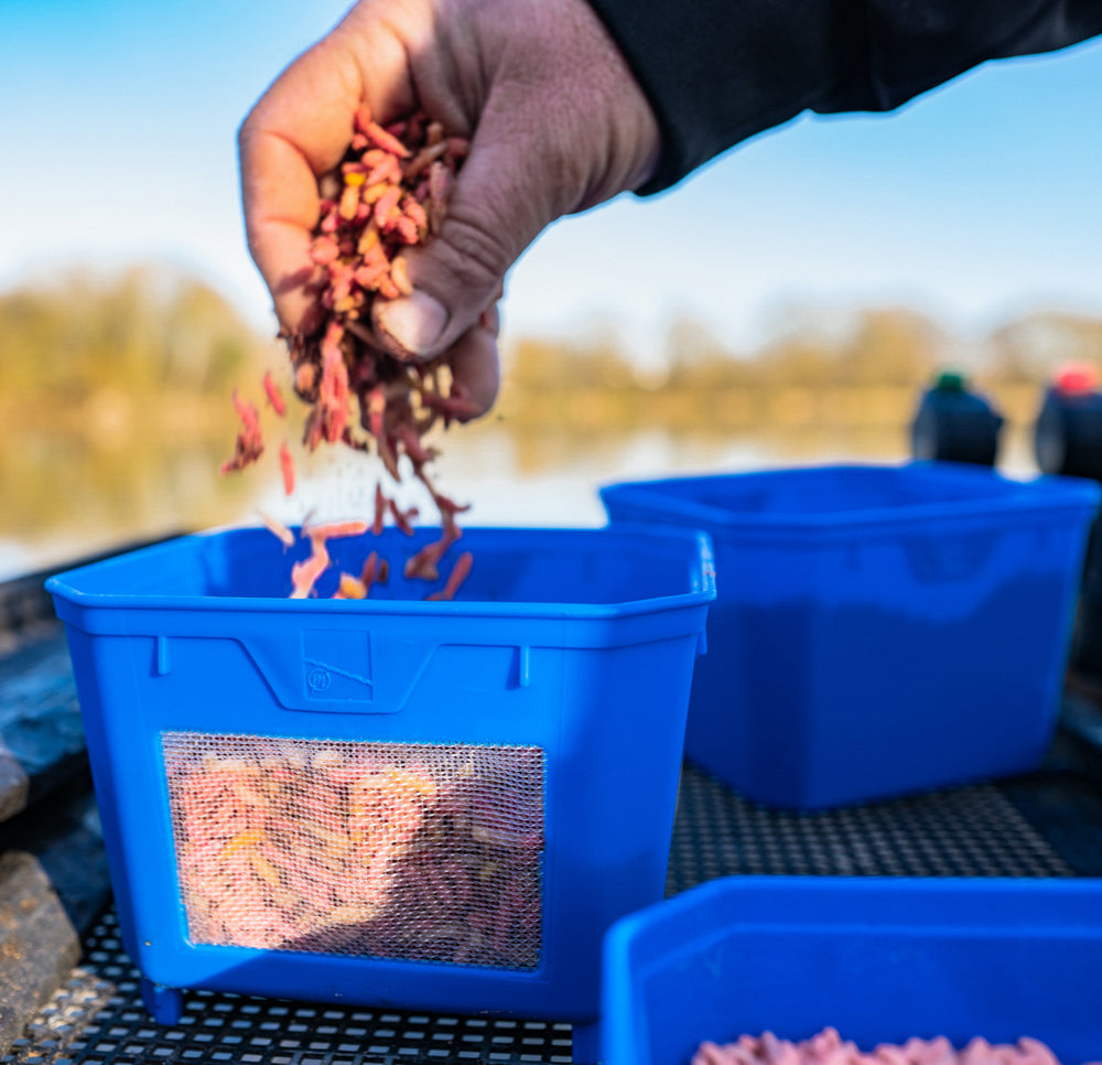 preston bait tubs blauw aasbak madendoos