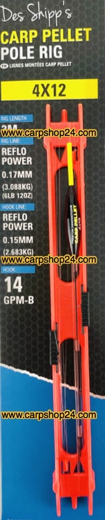 Preston Carp Pellet Pole Rigs Tuigen 4 x 12 Geel P0100030