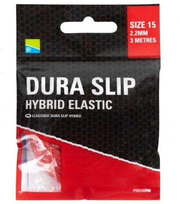 Preston Dura Slip Hybrid Elastic Hybride Elastiek Maat 15 22mm Rood P0020075