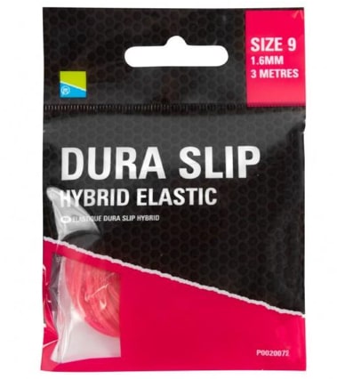 Preston Dura Slip Hybrid Elastic Hybride Elastiek Maat 9 16mm Rood P0020072