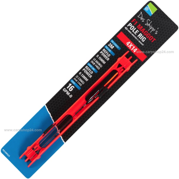 Preston F1 Maggot Pole Rigs Tuigen 4x14 P0100023