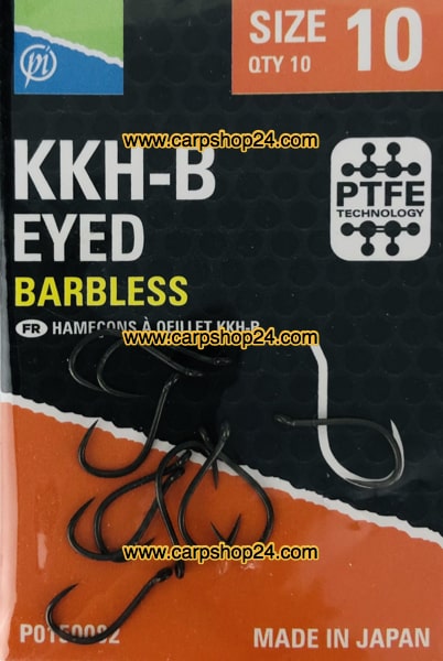 Preston KKH-B Barbless Haaken Weerhaakloos Oog Nr 10 P0150082