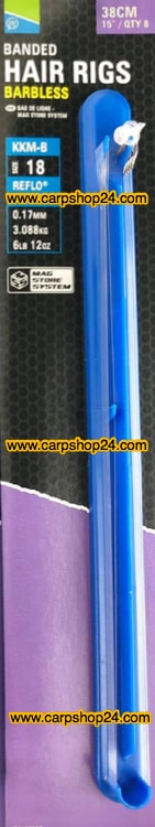 Preston KKM-B Mag Store Banded Hair Rigs Onderlijnen 38cm Haak 18 0.17mm P01650008