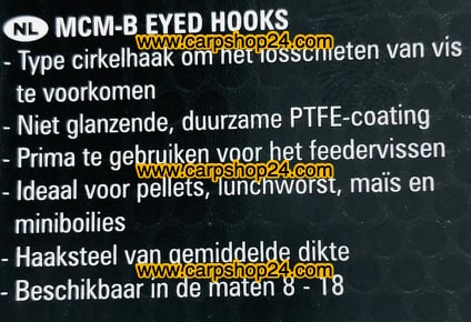 Preston MCM-B Eyed Barbless Haaken Weerhaakloos Oog